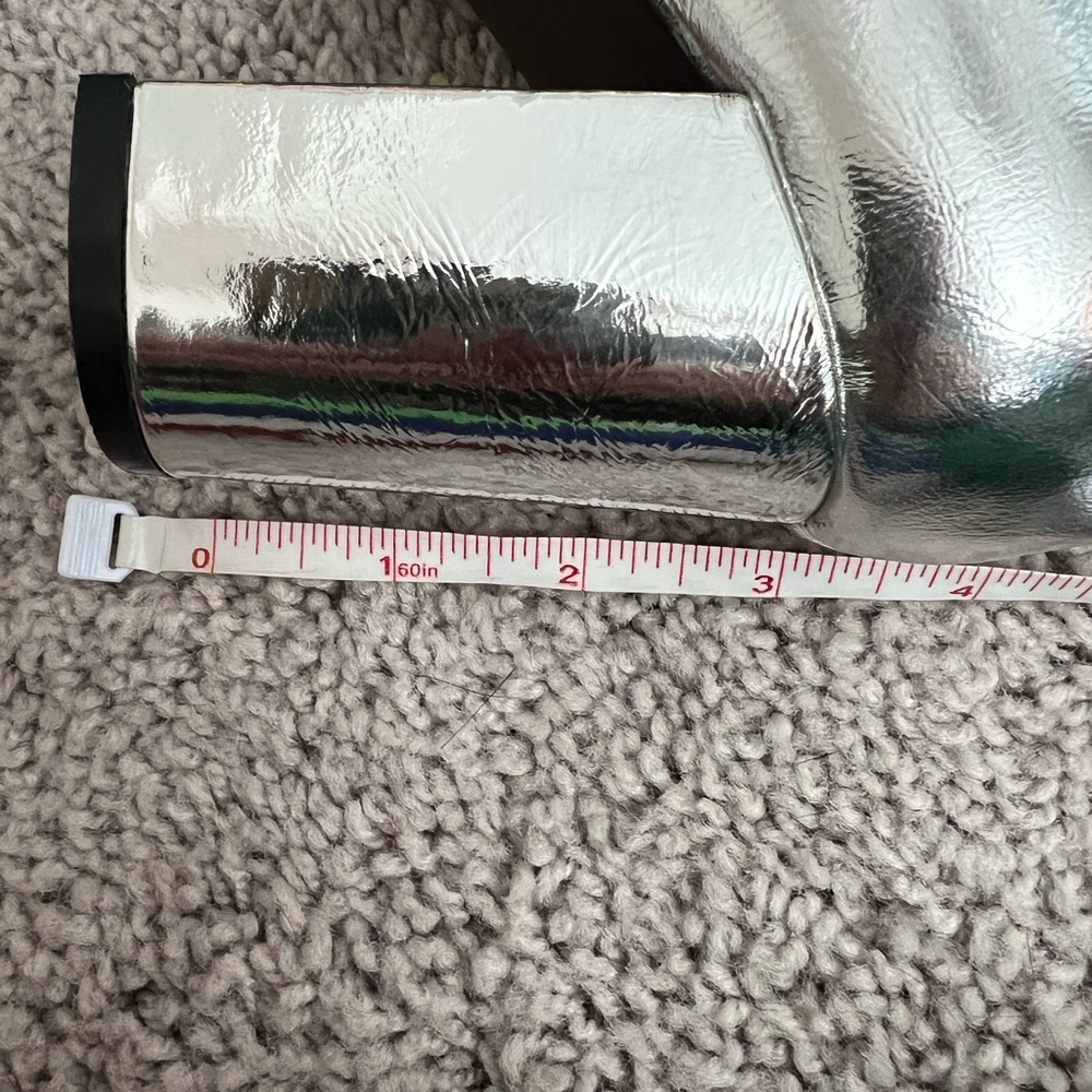 NWT Bibi Lou Silver Knee-High Women's Boots Anthropologie 37 - Picture 16 of 16